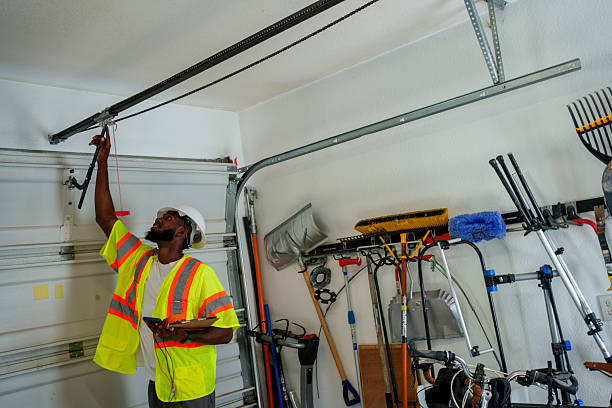 Professional Garage Door Panel Replacement technician working in McIntosh County County, GA